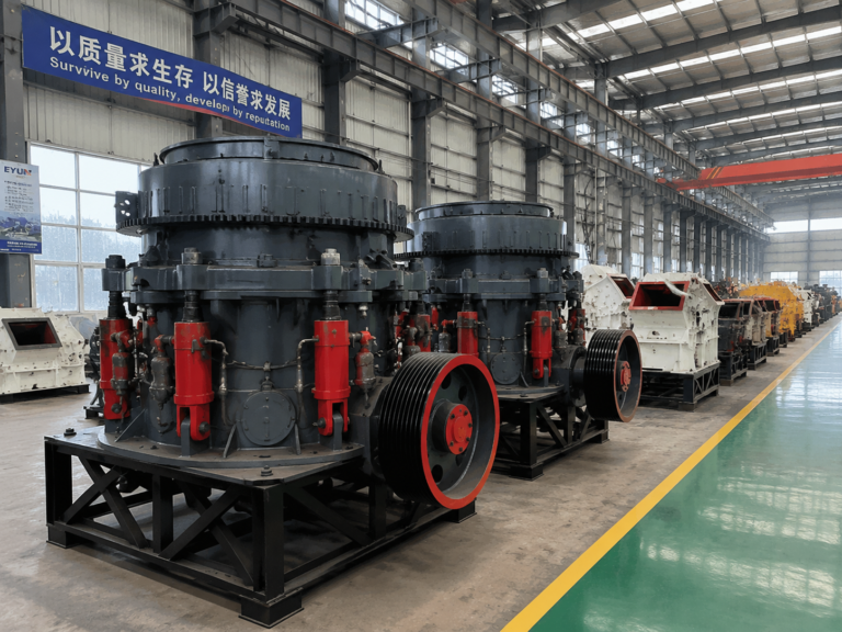 Eyun Mining Equipment production workshop and heavy machinery manufacturing factory in China