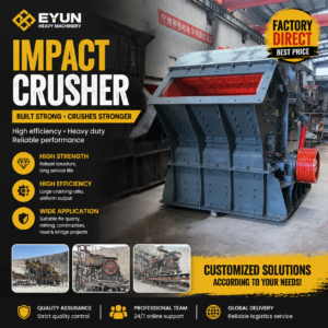 New impact crusher manufactured in China factory for mining and quarry applications